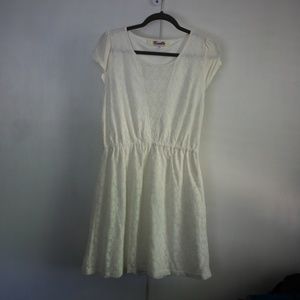 Cream Lace Knit Dress Size L